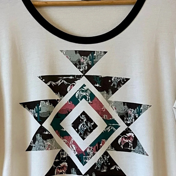 CRUEL Denim| Fun Women’s Rodeo Aztec Western Print Sz XL - Picture 3 of 6